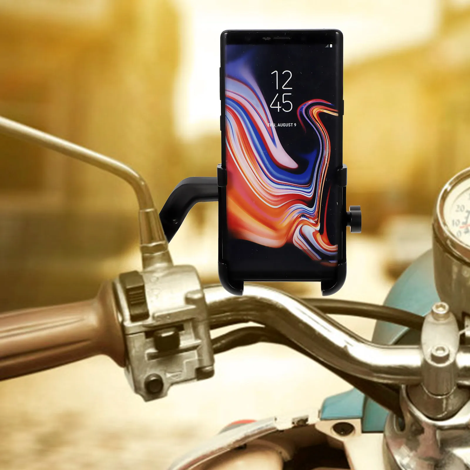 

1Pcs Aluminum Alloy Phone Holder Adjustable Multifunction Phone Stand Compatible with 6-10Cm Phones for Bicycle Motorcycle