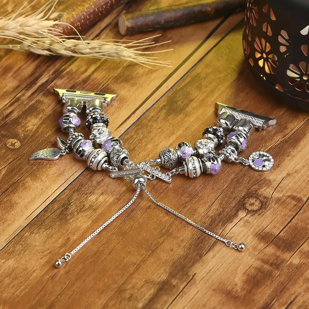 حزام لساعة أبل الترا 3 11 10 9 8 7 6 5 4 SE 49 مللي متر 45 مللي متر 41 مللي متر 40 مللي متر 44 مللي متر 42 مللي متر 46 مللي متر معدن لتقوم بها بنفسك الماس مطرز الإبداعية سوار