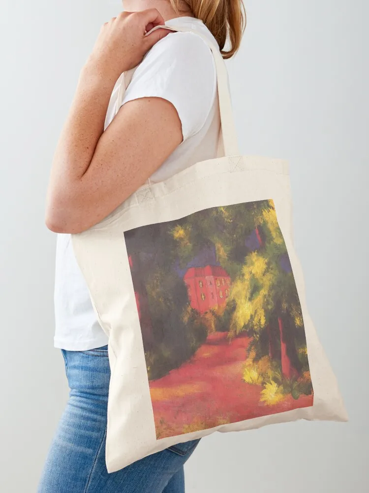 Vintage August Macke Red house in Park 1914 Tote Bag Custom bag tote bags cloth bags Shopper bag