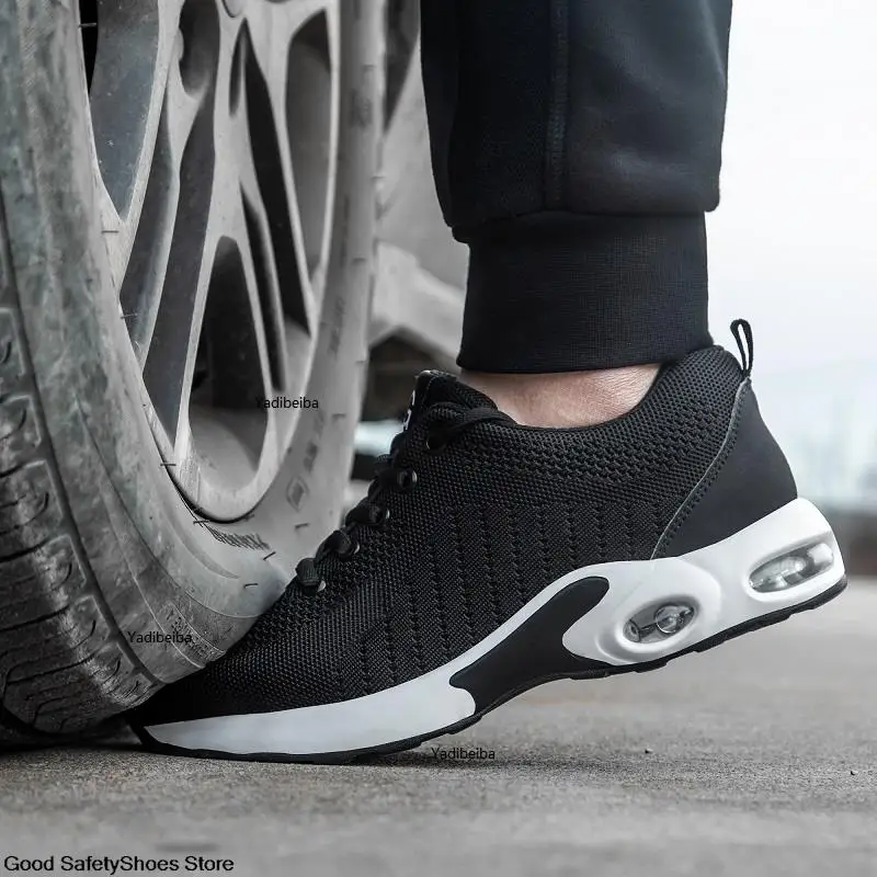 2025 الصلب تو أحذية أمان الرجال النساء الأمن حماية أحذية عمل أحذية أمان خفيفة الوزن وسادة هوائية أحذية رياضية غير قابلة للتدمير