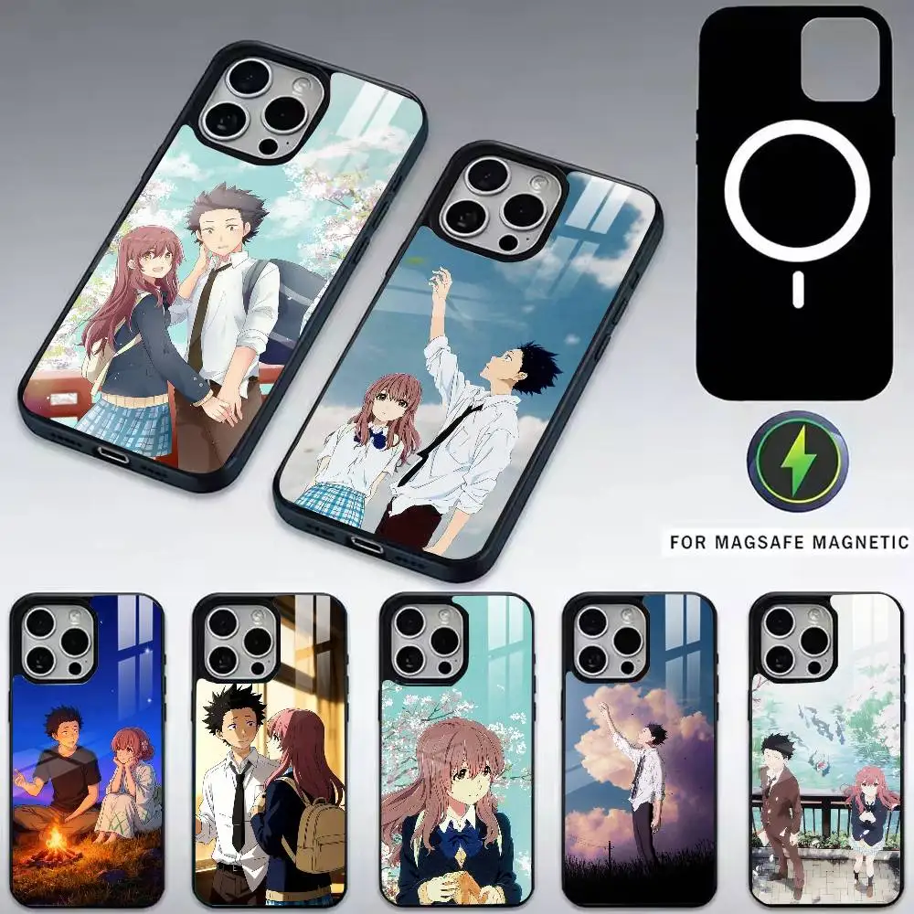 

Anime A S-Silent Voice Phone Case For iPhone17,16,15,14,13,12,11 Plus,Pro Magnetic with Magsafe Wireless Charging