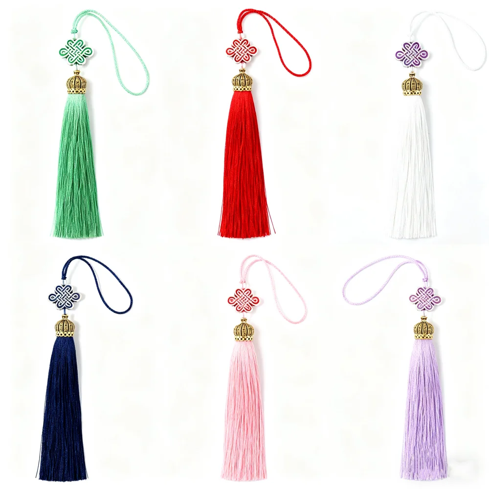 

2/4/10Pcs Hanging Decorations Chinese Style Clothing Accessories 19 cm Tassel Phone Case Pendant New Year Knot Tassel