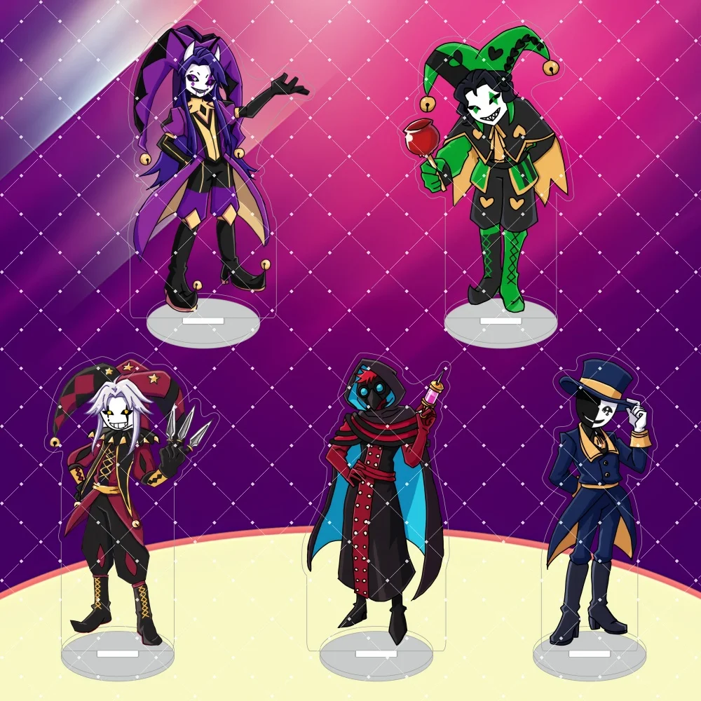 15cm Anime The Freak Circus Acrylic Stand Keychain Figure Jester Orpheo Character Model Plate Desk Decor Fans Collectible Gift