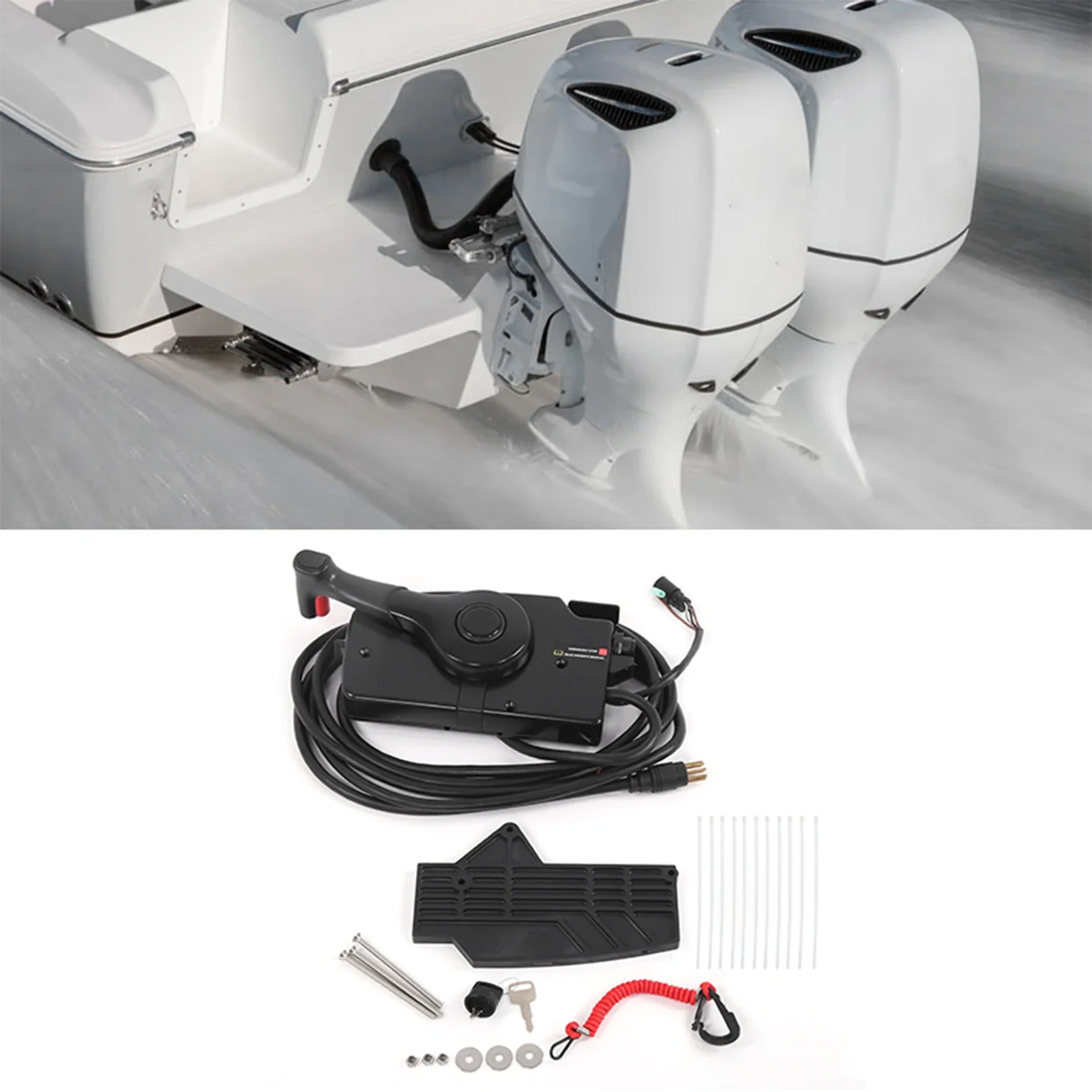 

Outboard Remote Control Box Kit Smooth Operation 881170A3 Replacement for Mariner