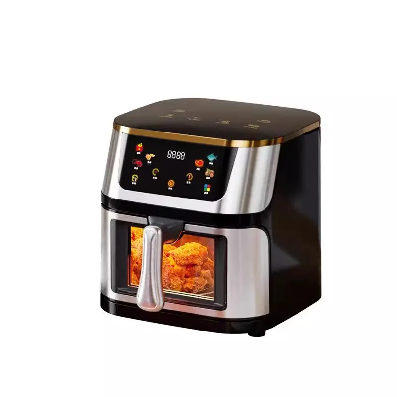 New 110V Air Fryer Fully Automatic Visual Integrated Electric Frying Pan 15L 10L 7L Intelligent Fume-free Oven Machine.