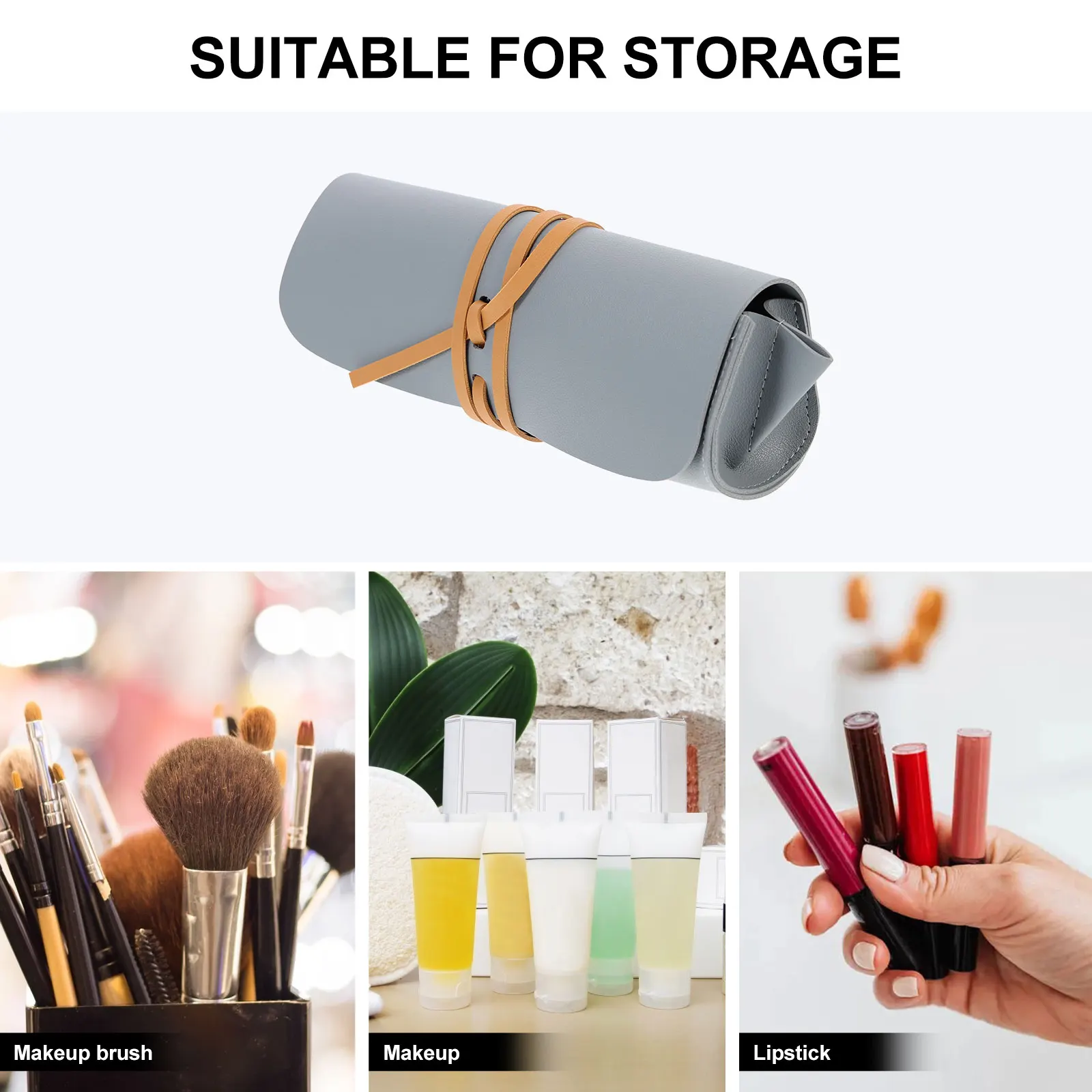 Opbergtas voor make-upborstels Lichtgewicht draagbare reistoiletartikelen PU-ganizerzak Compacte ijdelheden