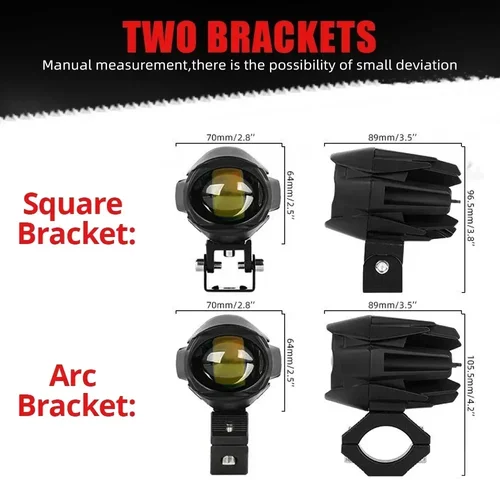 Imagen 2 del producto Foco LED para motocicleta, faros antiniebla de 200W, accesorios todoterreno ADV GS UTV, lámpara asistida para camión, luces auxiliares de 12V y 24V