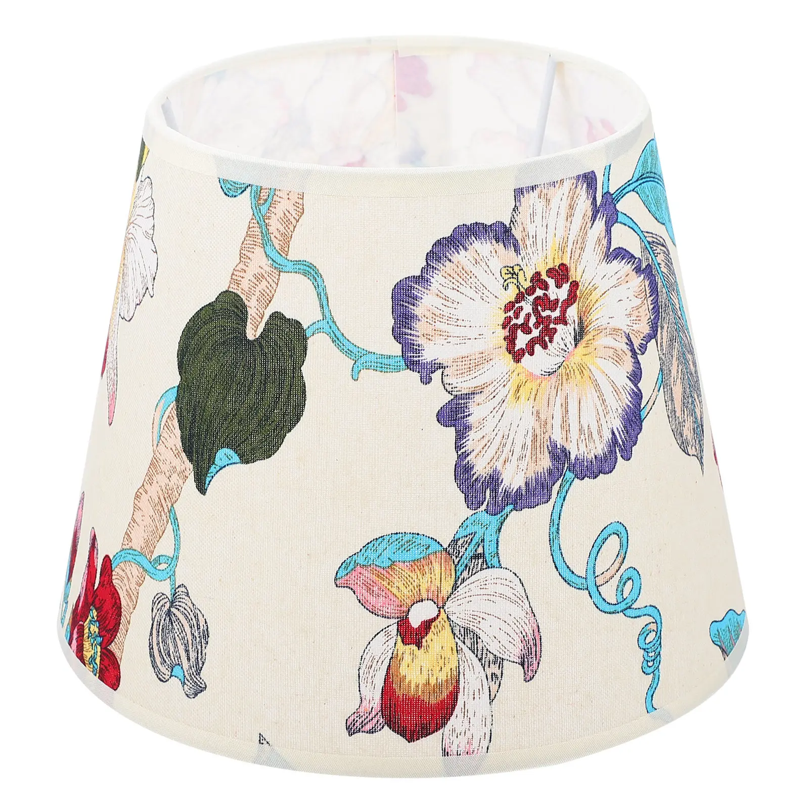 

Cloth Lampshade 22CM Vine Pattern Colorful Fabric Cover for Desk Hanging Light Bedroom Living Room Lighting Accessories