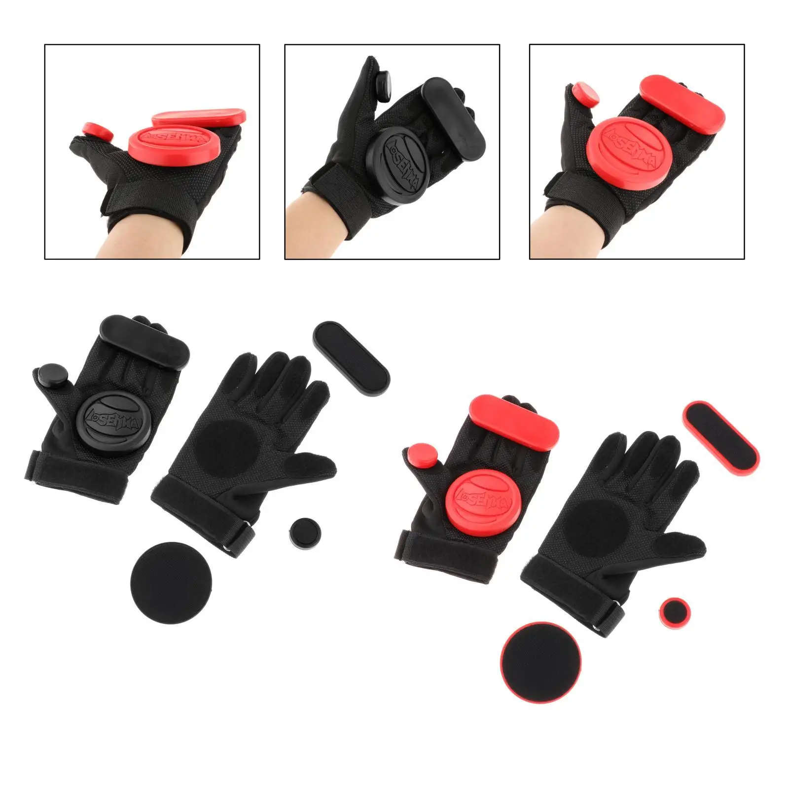 Male Downhill Skateboard Gloves with Slider Longboard Sliding Gloves