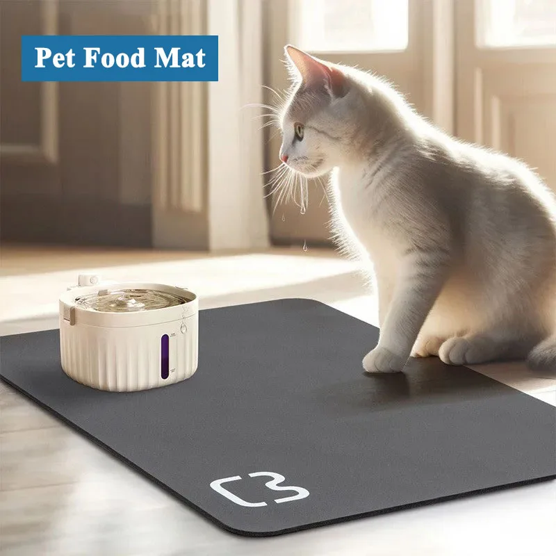 Minimalist pet feeding mat repeated washing cat and dog pad water absorption and non slip mat rest and training pet cushions