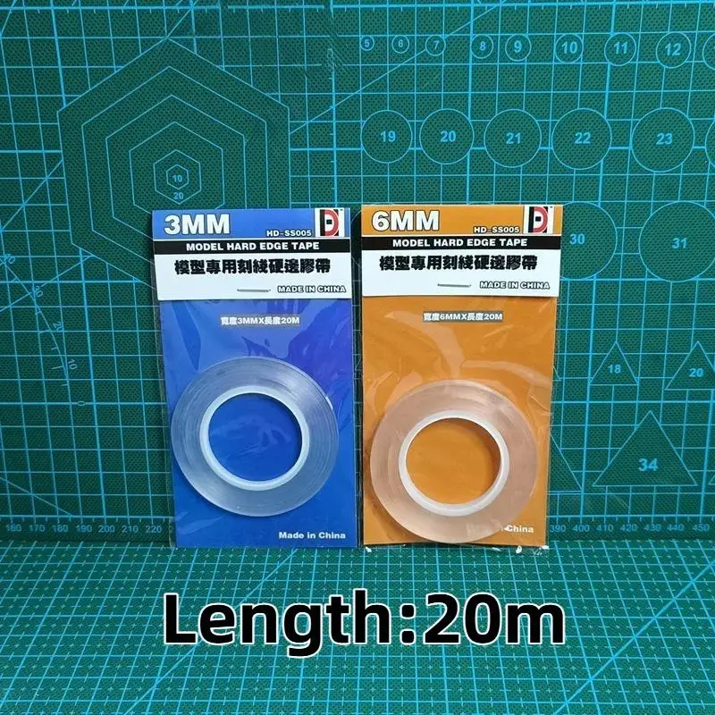 3/6mm Non-curling Model Scribing Guide Tape Hard Edges Push Line Scribe Tape for  Hobby Cutting Tools