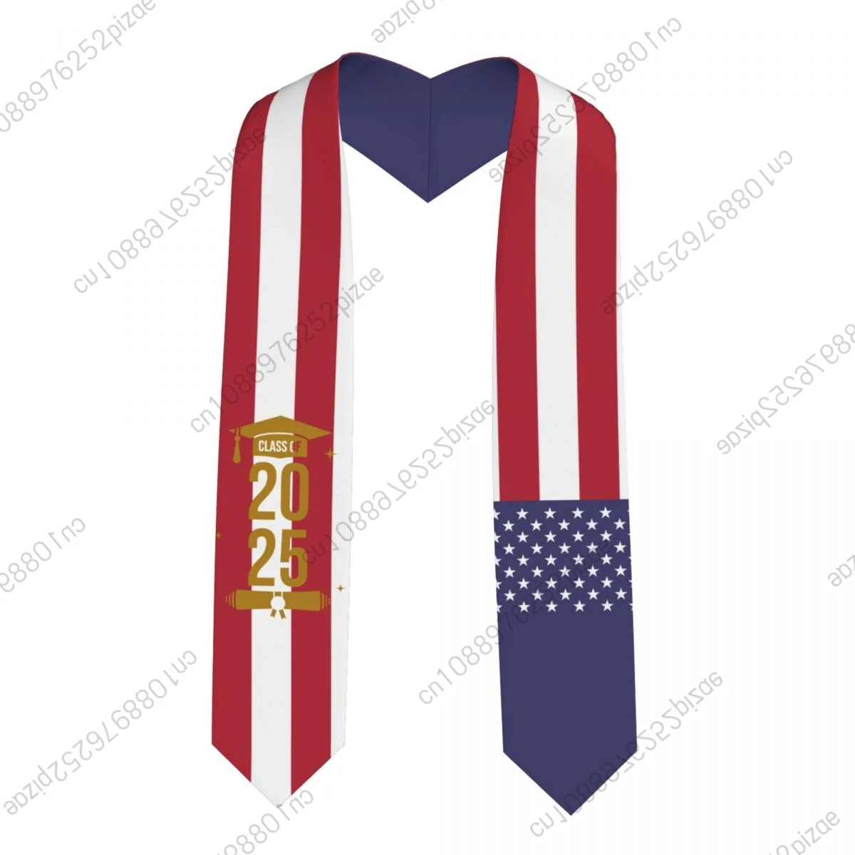 

Новый флаг США в США, класс 2025 года, 183*13 см, выпускной палантин, шарф с поясом для международных студентов, гордый