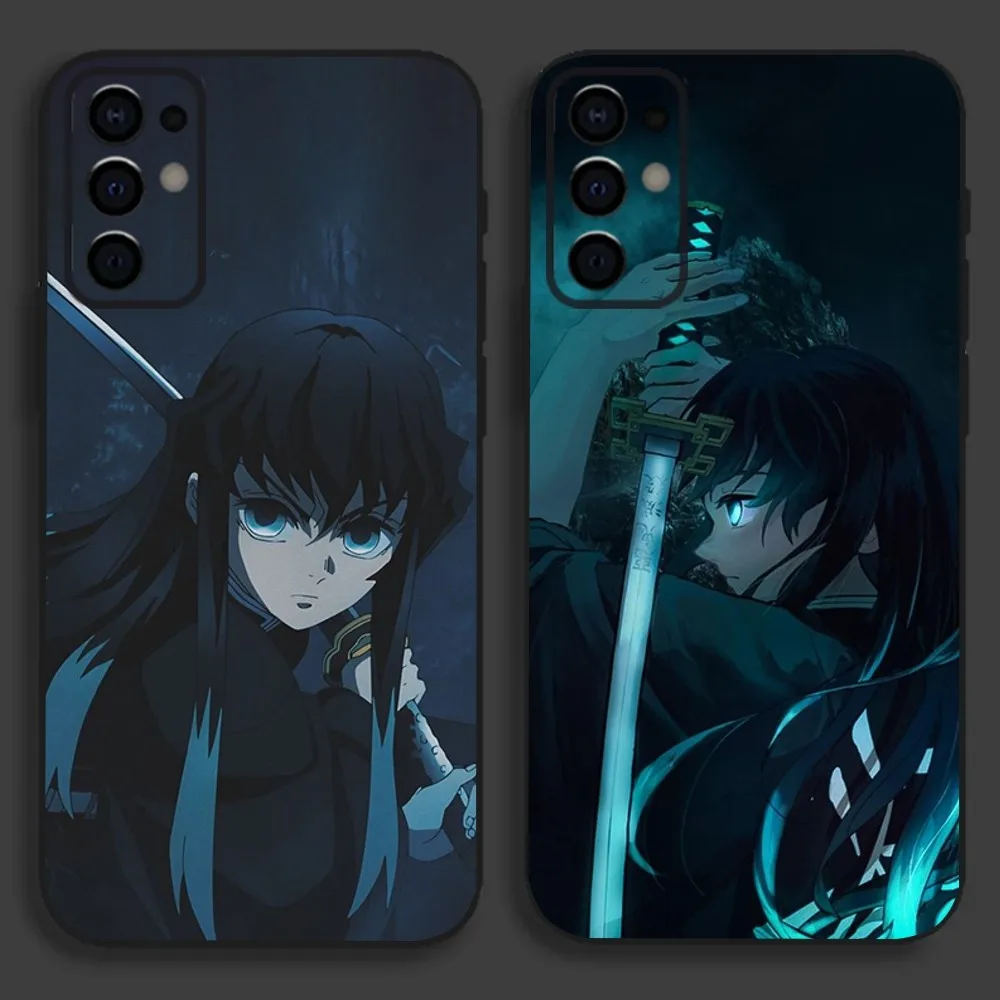 D-Demon S-Slayer Muichiro Tokito Phone Case For Samsung S24,S21,S22,S23,S30,Ultra,S20,Plus,Fe,Lite,Note,10,9,5G Black Soft Cover