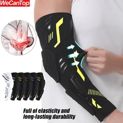 1PCS Padded Arm Sleeves Protective Compression for Women Men,Elbow Forearm Crashproof Pads for Football Basketball Soccer Sport