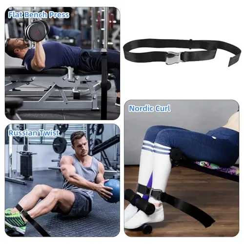 Nordic Hamstring Curl Strap with Quick-Release Buckle, Gym Accessory