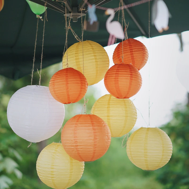 Multi Farbe Papier Laterne Faltbare Runde Kronleuchter für Hochzeit Szene Geburtstag Neue Jahr Urlaub Partei Dekoration Artikel – Detail 3