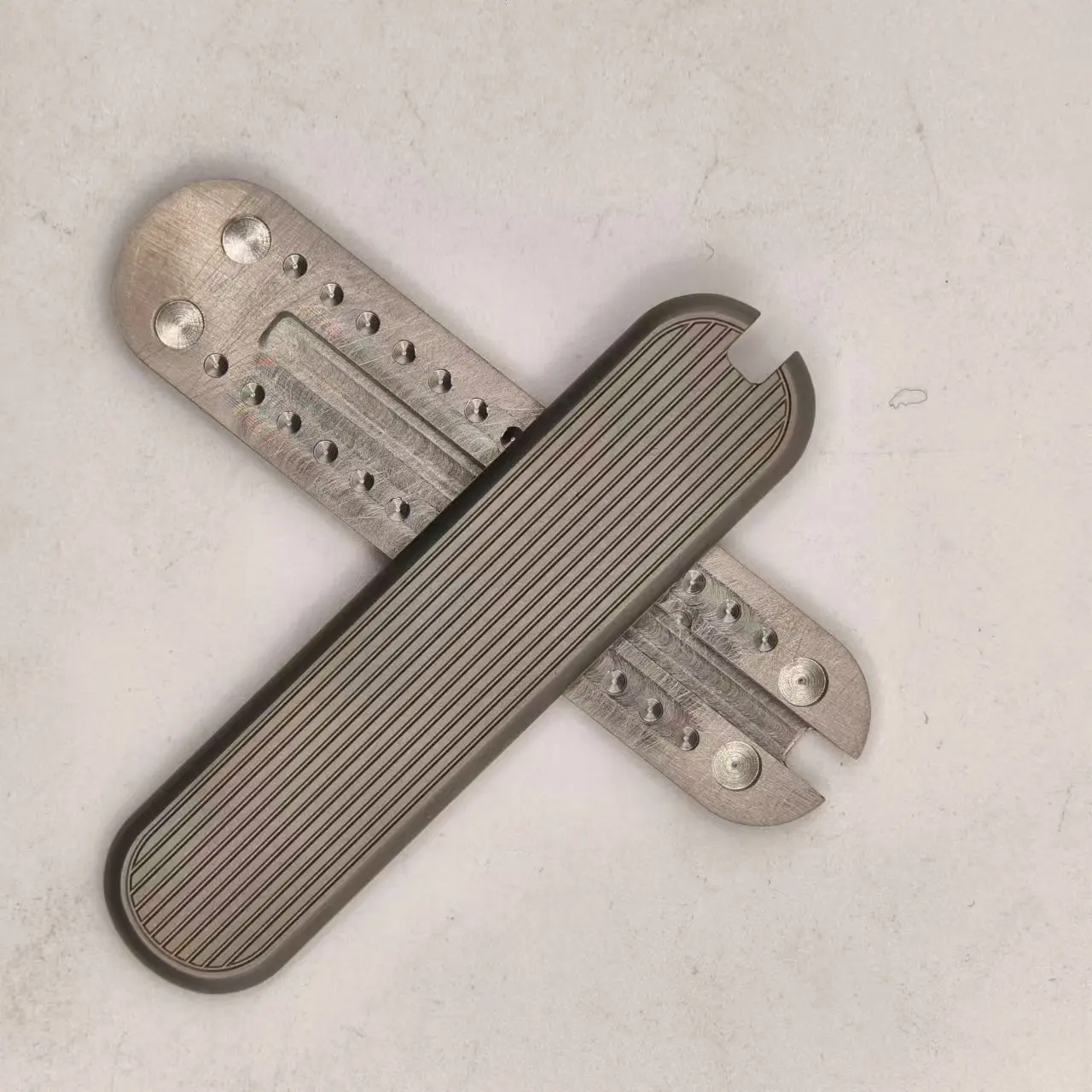 

New 1 Pair Custom Made Titanium Alloy Knife Handle Scales for 58 mm Victorinox Swiss Army Knives