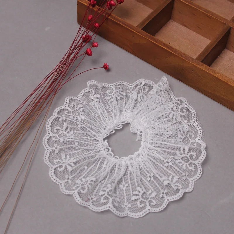 7cm Non-Elastic Floral Lace Trim, Ultra-Soft & Dense for Baby Dresses, Headbands, Home Decor - 40m Pack