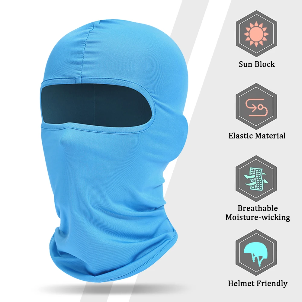 Balaclava masker wajah penuh, masker Ski bersepeda mendaki berkemah berburu topi Airsoft sepeda penutup kepala Musim Panas Pria Wanita