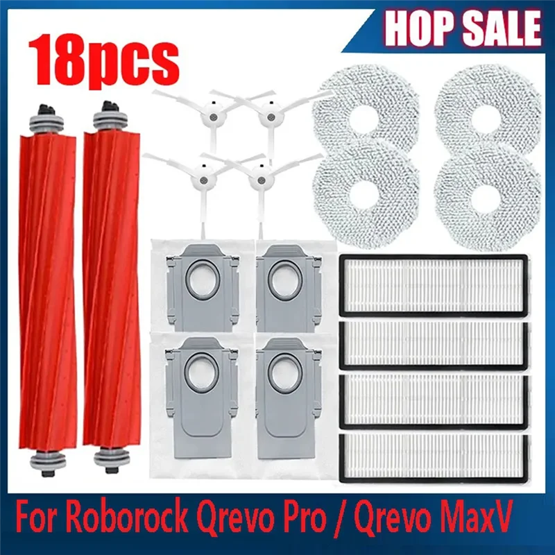 B99A-Replacement For Roborock Qrevo Pro / Qrevo Maxv / Qrevo S P10 Pro Robot Vacuum Cleaner Roller Dust New Accessories