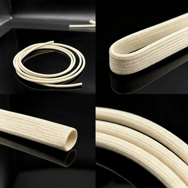 Silicone Coated Fiberglass Braided Sleeve, ID1-10mm 1-20m High Temp Wire Insulation Tube, Corrosion Resistant