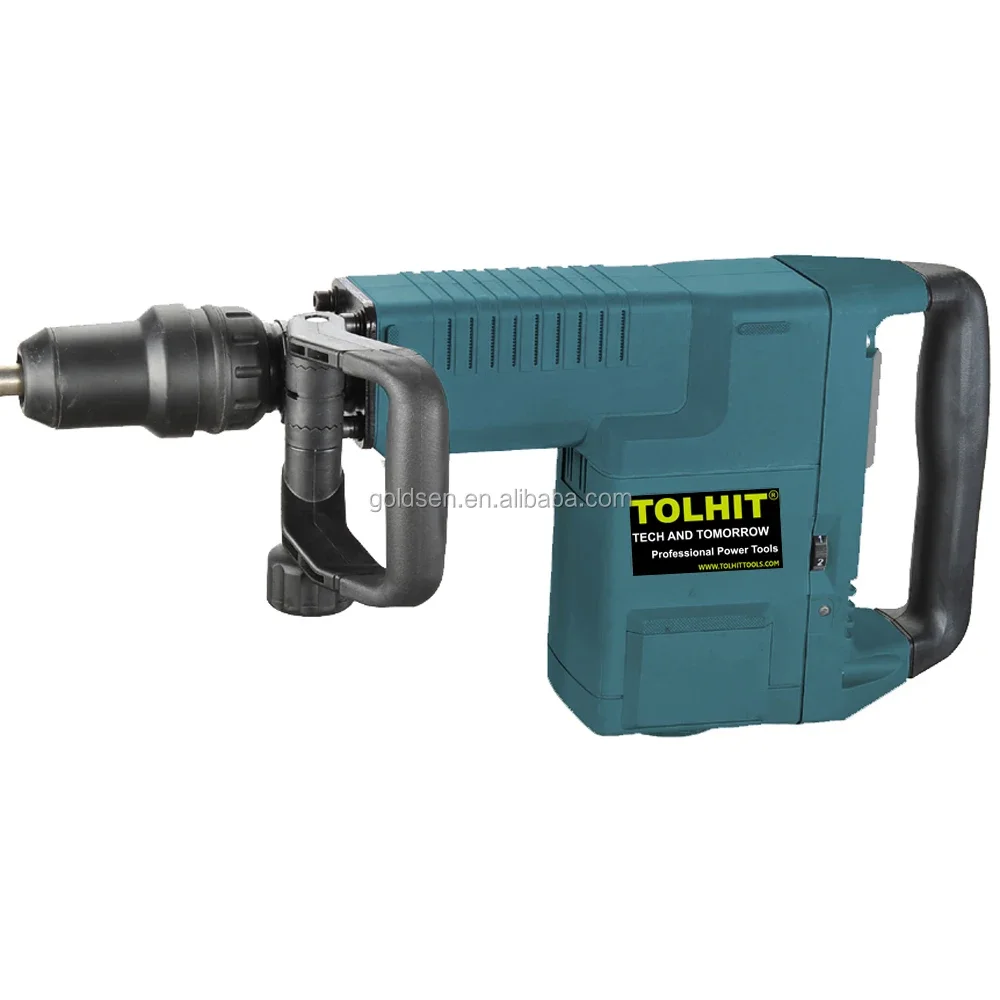 TOLHIT 1500w 25J 52mm 10kgs SDS MAX 11E Concrete Wall Rock Breaking Demolition Breaker Industrial Electric Drill Machine Hammer