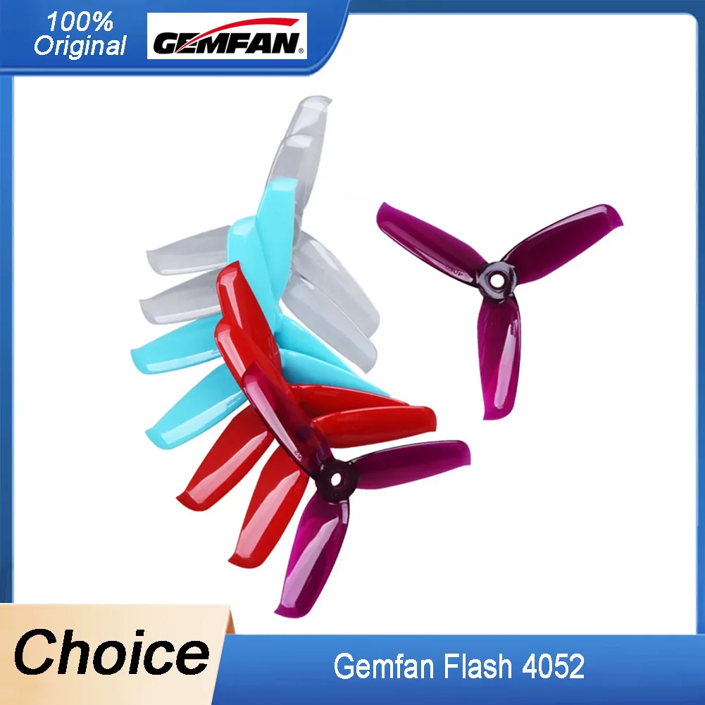 4 paia di oggetti di scena per PC a 3 pale GEMFAN 4052 - 4,0x5,2", CW/CCW per mini droni FPV (1103-1306 motori)