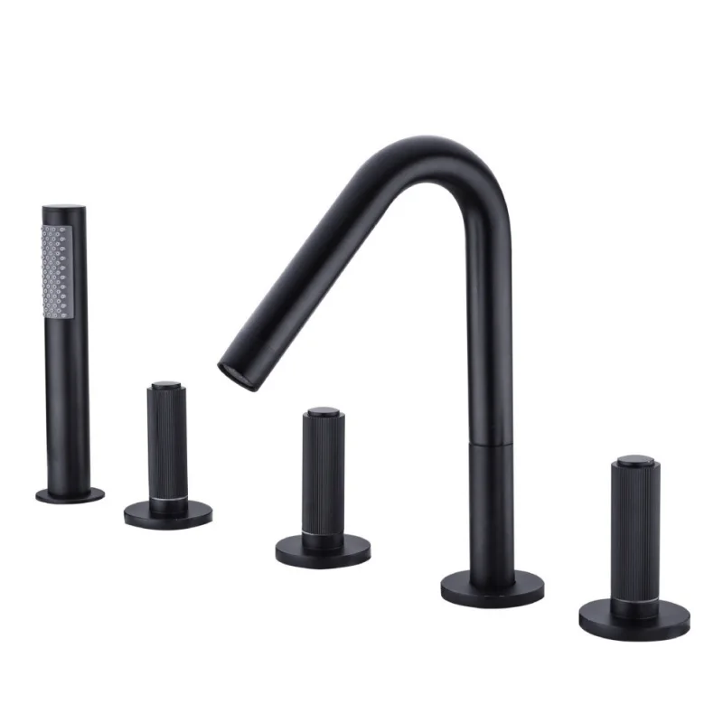 

Hotel engineering bathroom faucet, all-copper split cylinder edge can be pulled and retractable, handheld