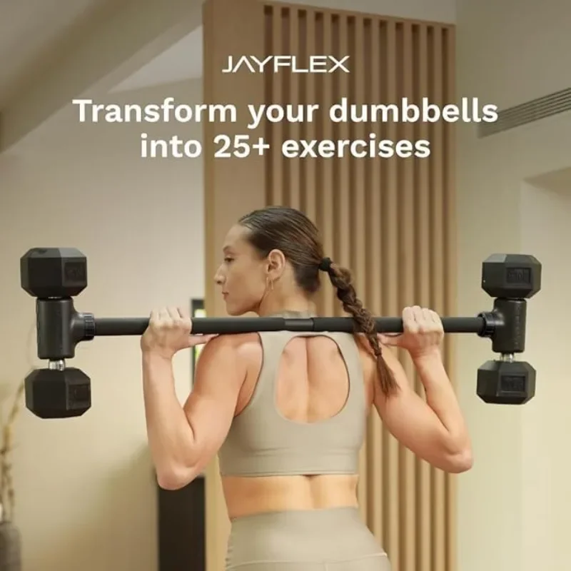 Jayflex Hyperbell-Hantelkonverter – Konvertieren Sie Hanteln in Langhantelset und Kettlebell – einstellbar und bis zu 200 Pfund Kapazität