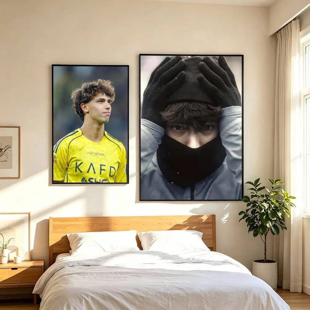 J-Joao F-Felix Football Star   Poster Waterproof Wall Art Sticker For Bar Living Room Vintage Decor High Quality Print Gift