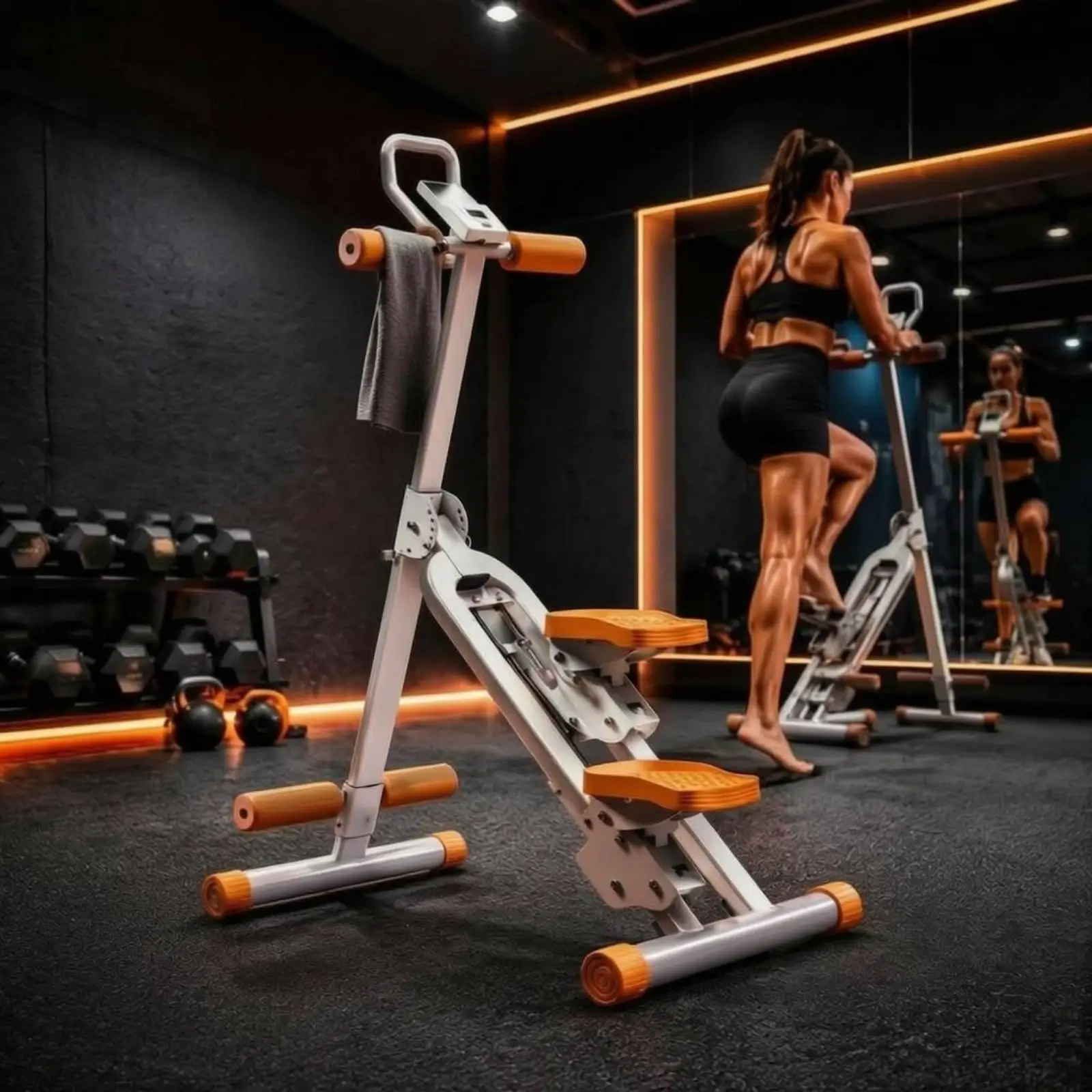 Foldable Vertical Climber Multi-Function Workout Foldable Stair Stepper Space Home-Saving Climbing Machine for Indoor