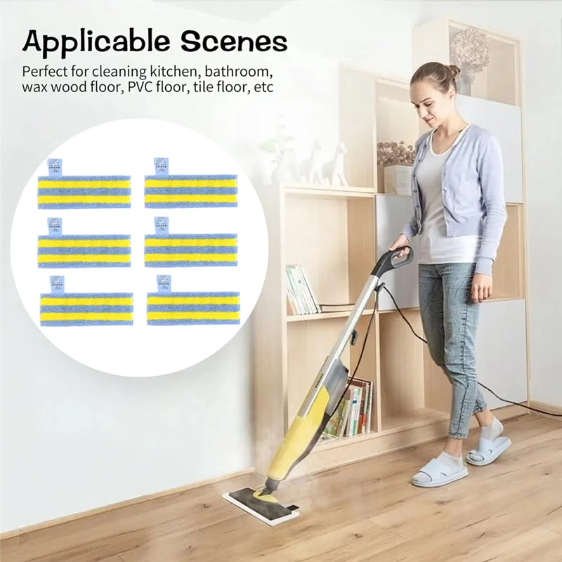 وسادات تنظيف A01V مصنوعة من الألياف الدقيقة لمرفقات أرضية منظف البخار Karcher SC1، SC2، SC3، SC4، SC5