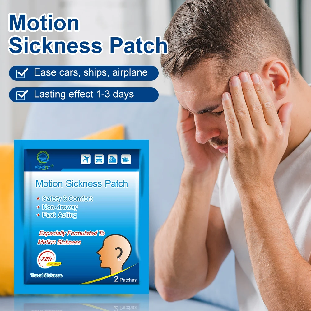 100Bags Motion Sickness Patch Headache Relief Plaster Improve Migraine Dizziness Relief Vomiting Anti Nausea Head Care Patches