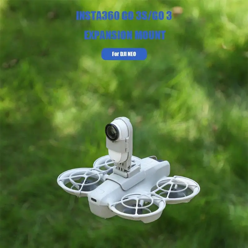VOLODYMYR สําหรับ DJI Neo Mount Adapter ผู้ถือกล้อง Shock-proof ขยายขาตั้งสําหรับ Insta360 GO 3/Insta 360 GO 3S