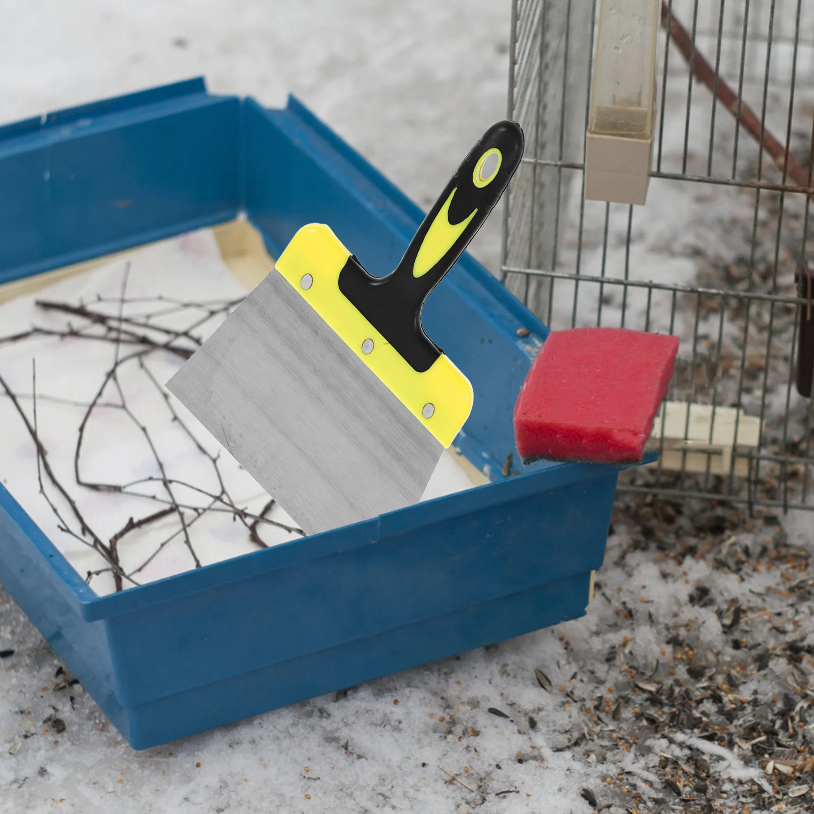 

Stainless Steel Cleaning Scraper 195mm Wide Head for Cage Pigeon Droppings Removal Tool Bird Poop Remover Nest Cleaner Stainless
