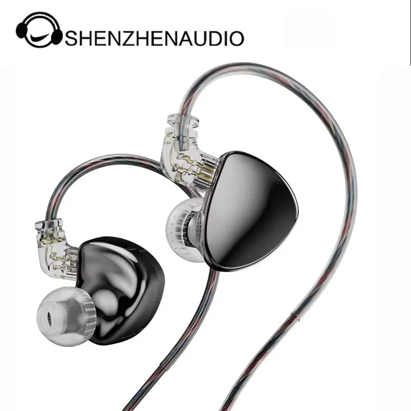 SHENZHENAUDIO MT5 Dual Dynamic Driver In-Ear Monitors Headphones 0.78mm 2pin 10mm high-polymer LCP diaphragm