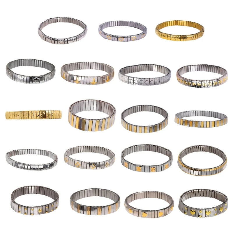 

Sophisticated Stainless Steel Bracelet Jewelry Unique Elastic Wristband Jewelry