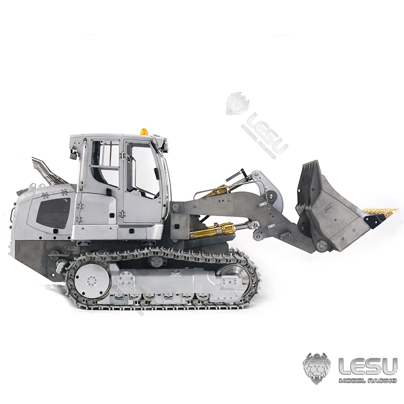 New LESU Metal 1/14 RC Loader Remoted Mover Truck 636 Hydraulic Tracked Lights Sound System KIT Controlled Toys Model TH20448