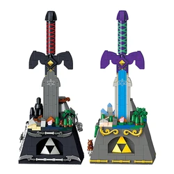 Creative Game Props The Master Sword Building Blocks Dark Link Sword Weapon Set Assemble Bricks Toy Gifts For Children Boy Adult