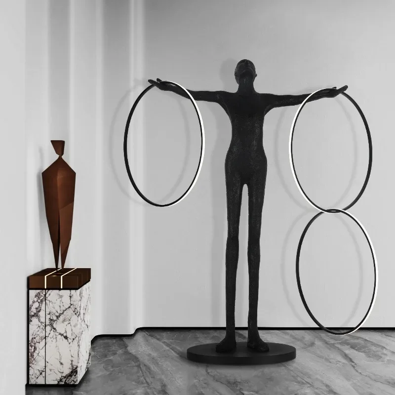 Humanoid art statue floor lamp living room light luxury design sense modern creative exhibition hall decorative ornaments modeli