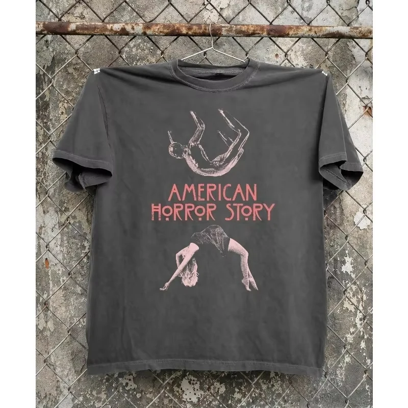 American Horror Story T-shirt, AHS Retro Horror T-shirt, Freak Show Gothic Pattern, Halloween Fan Gift T-shirt Top