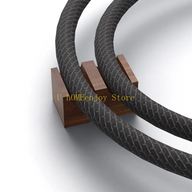 B0KF portátil Stand Wooden Audioed Cable Display Holder Rack Rack Tabletop Supply Line Bracket