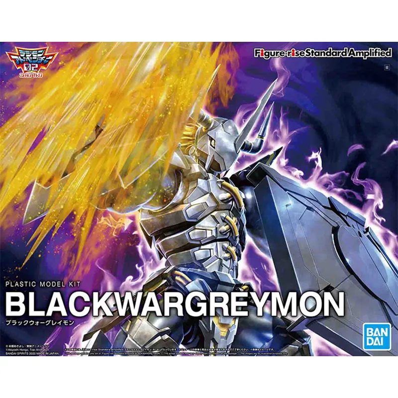 Bandai Genuine Figure Digimon Adventure Model Kit Figure-rise Standard Amplified Black War Greymon Model Action Figure Boys Toys