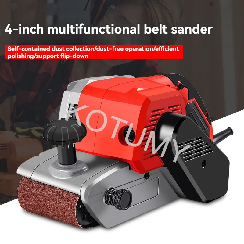 Portable Belt Sander High Power Belt Grinding Sanding Machine Woodworking Household Sandpaper Machine 220V