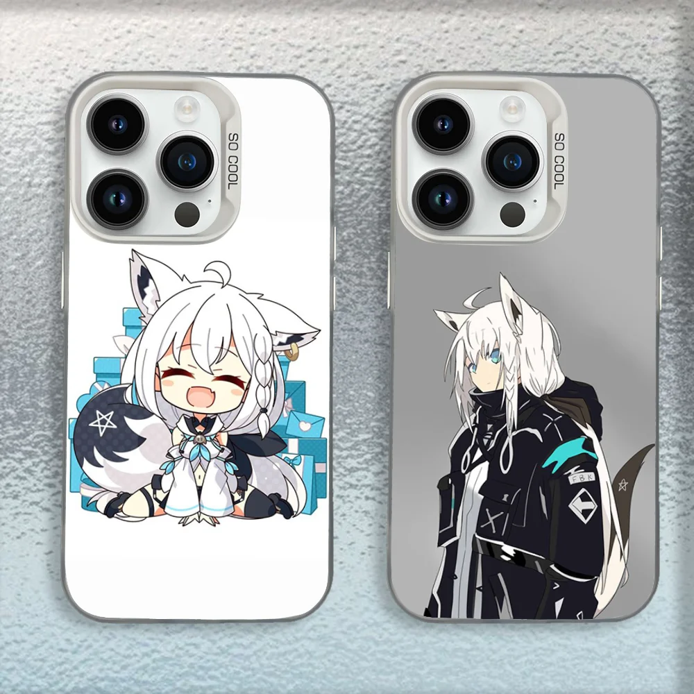 

Shirakami Fubuki Phone Case For iPhone 16,15,14,13,12,11,Mini,Pro,SE,MAX White Matte Shockproof Cover