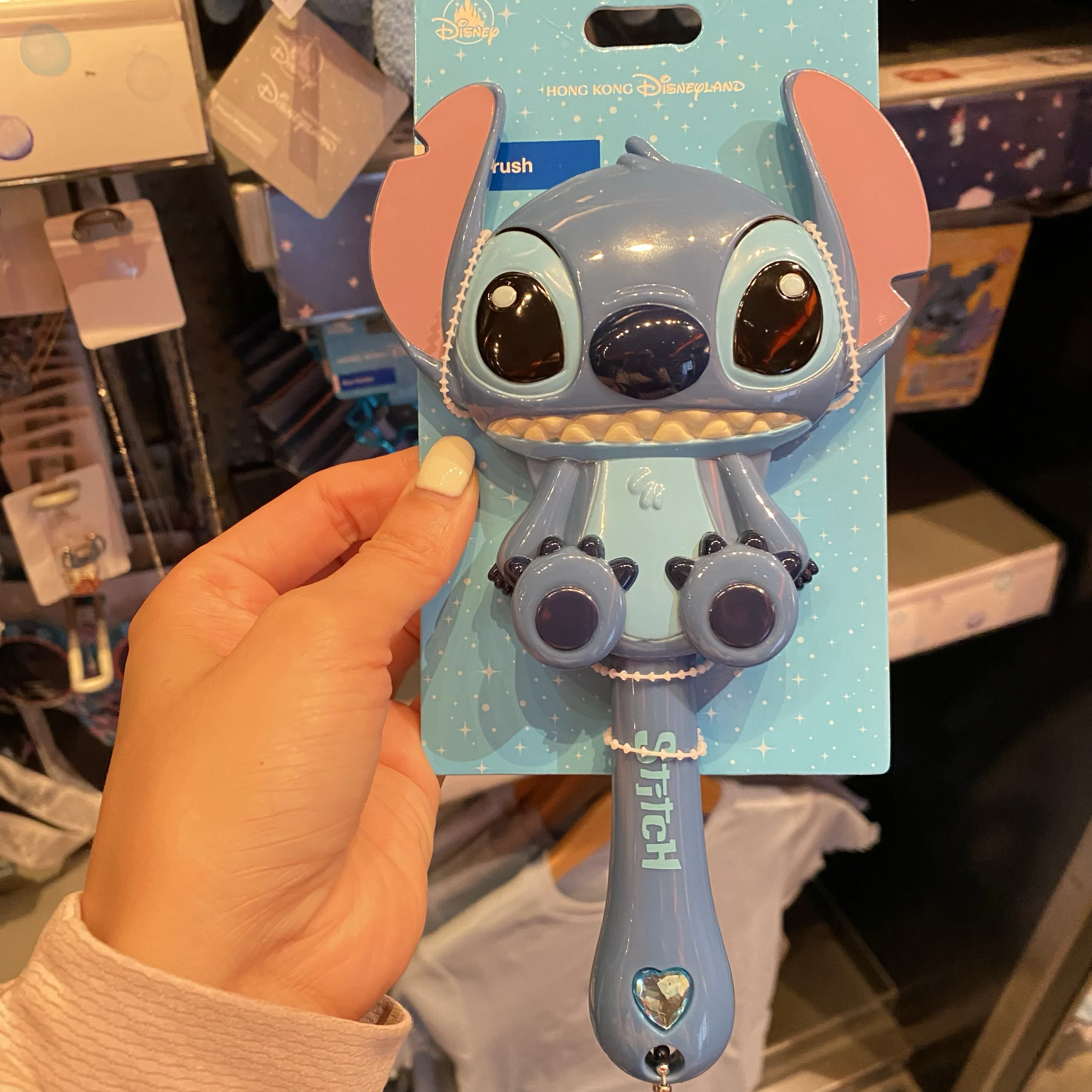 

New Disney Stitch Scalp Massager Comb - Cute Anime Cushion Hair Brush, Heat-Resistant Portable Detangler Gift Air Cushion Comb