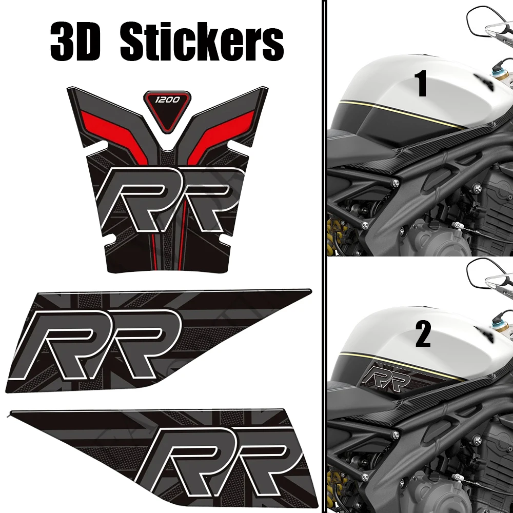 2019 2020 2021 2022 2023 Motorcycle Stickers Decals Gas Fuel Oil Kit Knee Tank Pad Grips For Triumph Speed Triple 1200RR 1200 RR