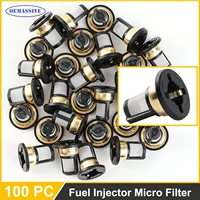 100 PC inyector de combustible de coche Micro Kit de reparación de filtro de cesta Micro filtro de inyector de combustible de poliéster para Honda Civic 2008 2009 2010 2011