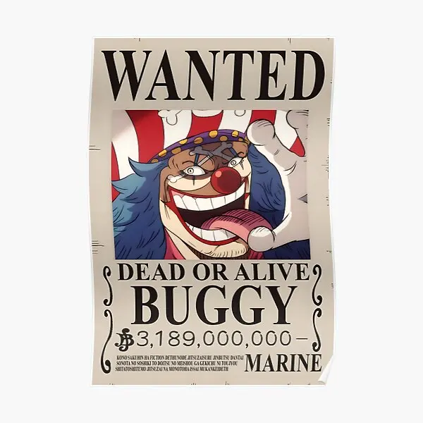 Captain Buggy Wanted  Poster Decoration Modern Funny Wall Print Decor Room Art Picture Home Vintage Mural Painting No Frame