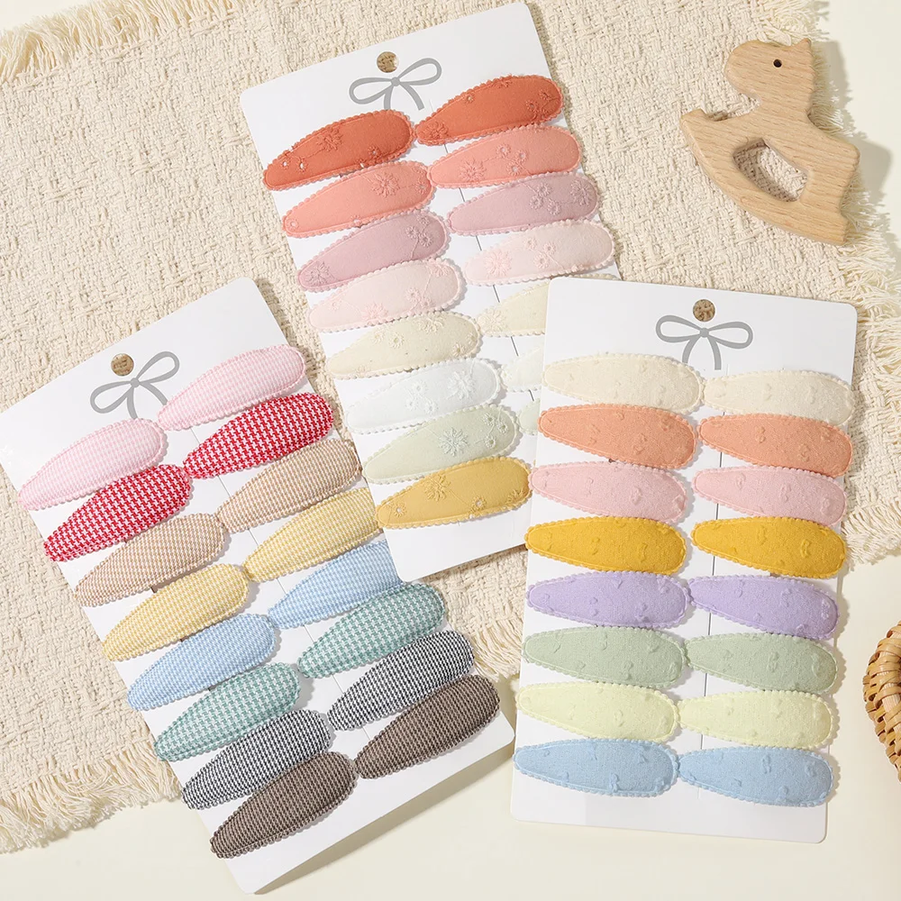10/16/20PCS Mädchen Haar Clips Baby BB Clips Floral Candy Farbe Baumwolle Haarnadel Barrettes 2026 neue Stil Sichere Kind Haar Zubehör – Detail 4
